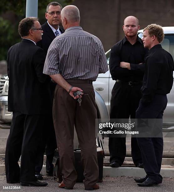 Blayne and Kyle Shepard outside the Durban Magistrate court for their bail application on April 8, 2013 in Durban, South Africa. Both Shepards have...