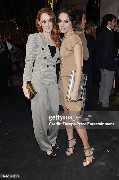 Ana Maria Polvorosa and Veronica Echegui attend Emporio Armani boutique opening on April 8, 2013 in Madrid, Spain.