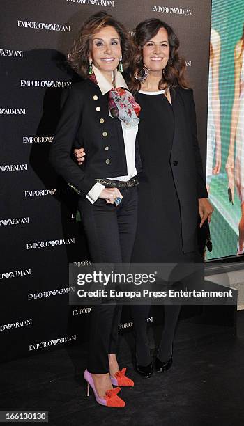 Roberta Armani and Nati Abascal attend Emporio Armani boutique opening on April 8, 2013 in Madrid, Spain.
