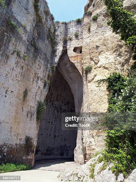 ear of dionysus, syracuse - dionysus stock pictures, royalty-free photos & images