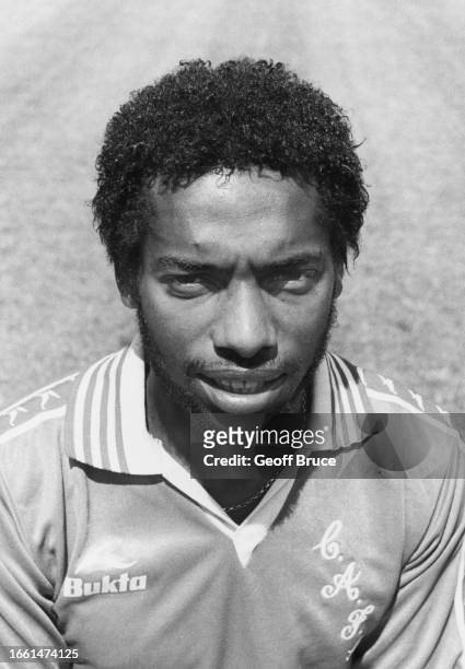 Portrait of English professional footballer Phil Walker , Centre Back for Charlton Athletic Football Club on 9th August 1979 at The Valley ground in...