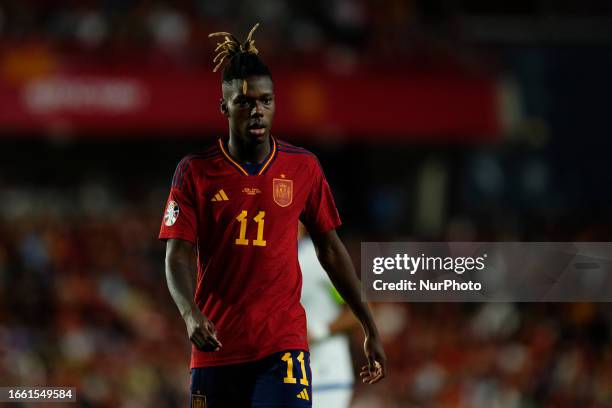 Nico Williams right winger of Spain and Athletic Bilbao during the UEFA EURO 2024 European qualifier match between Spain and Cyprus at Estadio Nuevo...