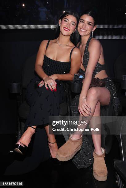Charli D'Amelio and Dixie D'Amelio at the 2023 MTV Video Music Awards held at Prudential Center on September 12, 2023 in Newark, New Jersey.