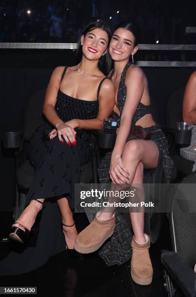 Charli D'Amelio and Dixie D'Amelio at the 2023 MTV Video Music Awards held at Prudential Center on September 12, 2023 in Newark, New Jersey.