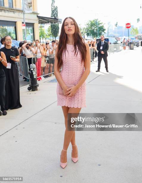 Maddie Ziegler is seen arriving to the Carolina Herrera fashion show on September 12, 2023 in New York City.