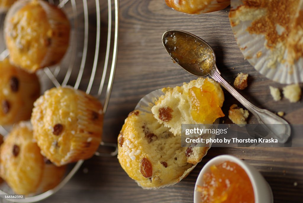 English Yeast Muffins & Orange Marmelade