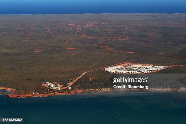 The workers' living quarters at The Gorgon liquefied natural gas and carbon capture and storage facility, operated by Chevron Corp. On Barrow Island,...