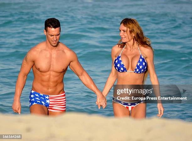 Yola Berrocal and Carlos Casana are seen on March 16, 2013 in Miami, United States.