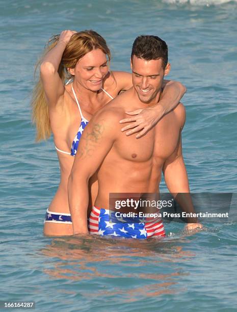 Yola Berrocal and Carlos Casana are seen on March 16, 2013 in Miami, United States.