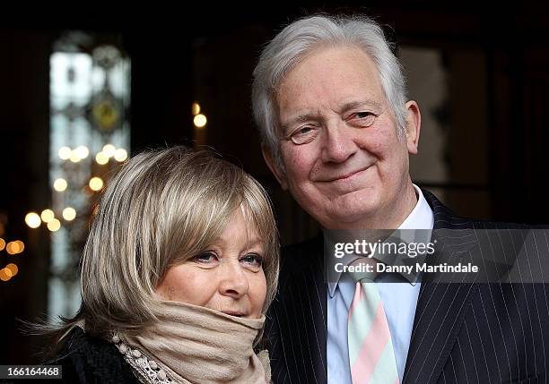 Jenny Hanley and Sir Jeremy Hanley son and daughter of Dinah Sheridan attend a memorial for Dinah Sheridan, an actress who starred in 'The Railway...