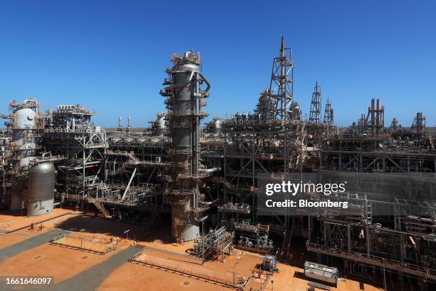 The Gorgon liquefied natural gas and carbon capture and storage facility, operated by Chevron Corp., on Barrow Island, Australia, on Monday, July 24,...