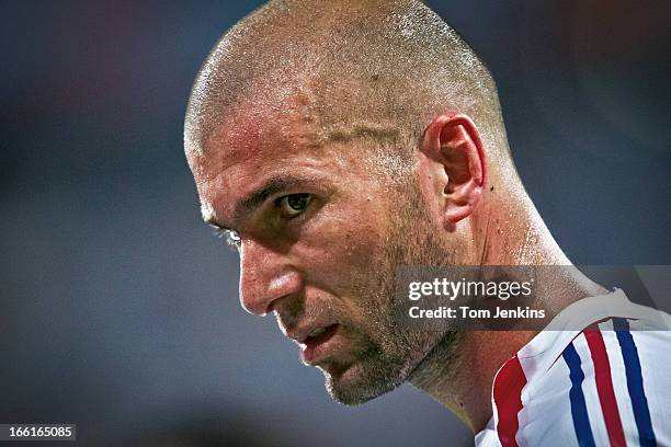 Zinedine Zidane of France during his team's FIFA World Cup 2006 semi-final with Portugal in the World Cup stadium on July 5th 2006 in Munich, Germany...