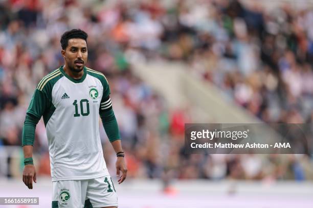 Salem Al-Dawsari of Saudi Arabia during the International Friendly between Korea Republic and Saudi Arabia at St James' Park on September 12, 2023 in...
