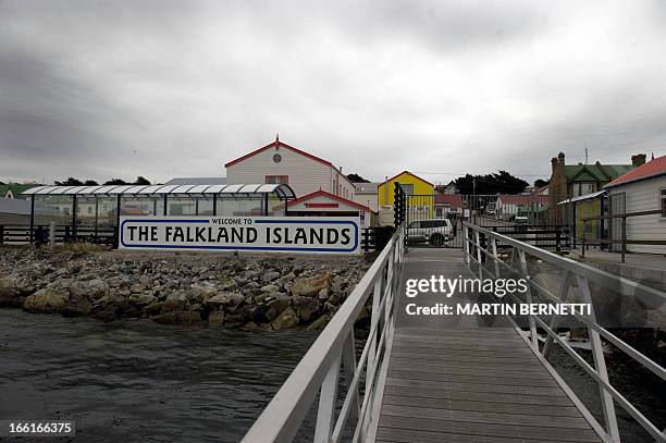 View of Port Stanley, in the Falkland Islands, on March 27, 2012. Next April 2 commemorates the 30th anniversary of the war between Britain and...