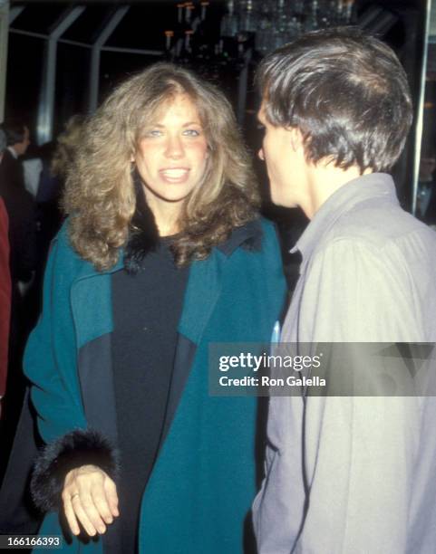 Musicians Carly Simon and James Taylor attend the "King of Hearts" Opening Night Party on October 22, 1978 at Tavern on the Green in New York City,...
