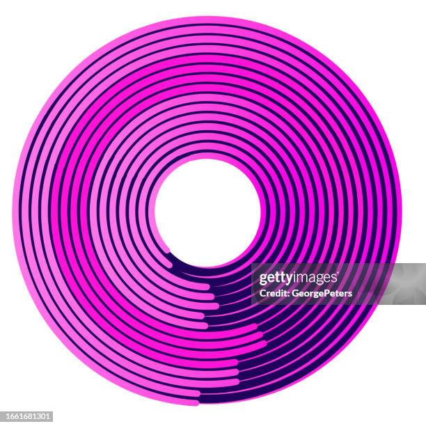 concentric spiral vector - sonar stock illustrations