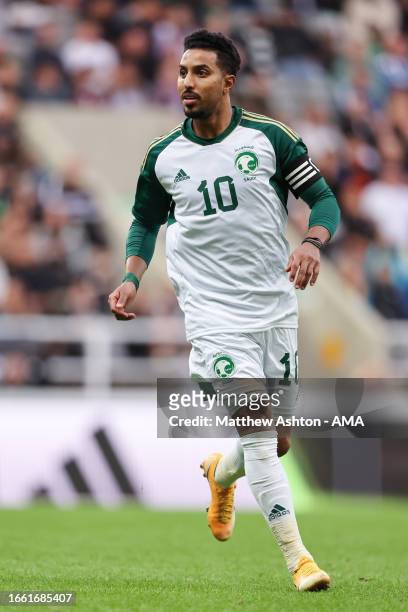 Salem Al-Dawsari of Saudi Arabia during the International Friendly between Korea Republic and Saudi Arabia at St James' Park on September 12, 2023 in...