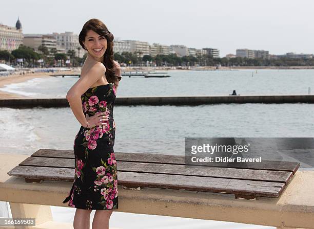 Actress Caterina Murino poses during a photocall for the tv series'The Odyssey' at MIP TV 2013 on April 9, 2013 in Cannes, France.