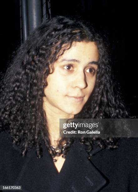 Jaye Davidson attends Fall Fashion Week Todd Oldman Fashion Show on April 7, 1994 at Bryant Park in New York City.