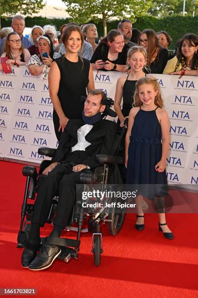 Lindsey Burrow, Rob Burrow, Macy Burrow and Maya Burrow attend the National Television Awards 2023 at The O2 Arena on September 05, 2023 in London,...