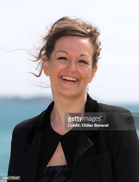Actress Anne Girouard poses during a photocall for the TV Series 'No Limit' at MIP TV 2013 on April 9, 2013 in Cannes, France.