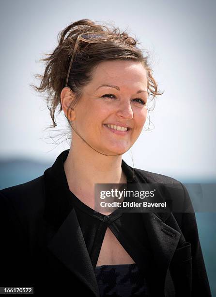 Actress Anne Girouard poses during a photocall for the TV Series 'No Limit' at MIP TV 2013 on April 9, 2013 in Cannes, France.