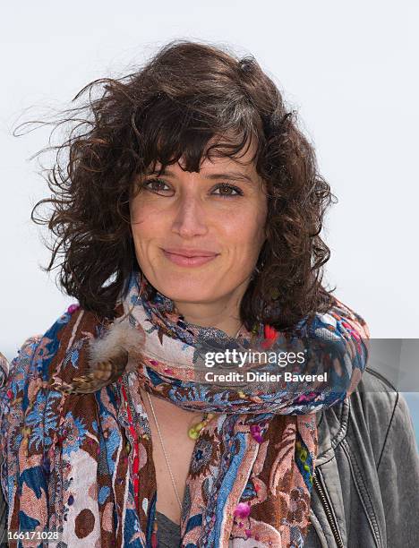 Actress Helene Seuzaret poses during a photocall for the TV Series 'No Limit' at MIP TV 2013 on April 9, 2013 in Cannes, France.