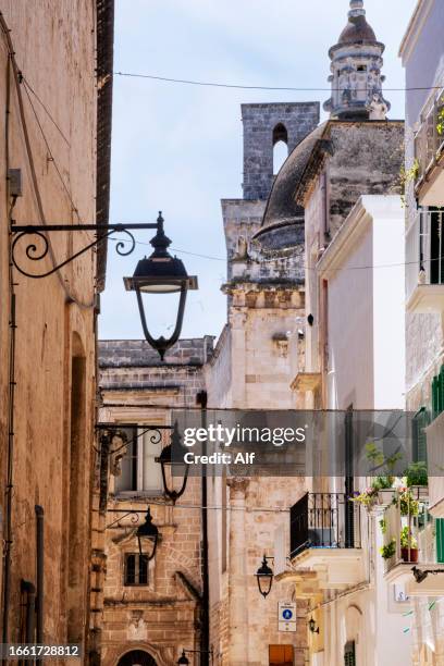 monopoli's streets, puglia, italy - adriatic sea stock pictures, royalty-free photos & images