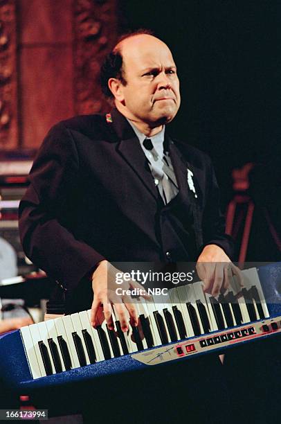 Episode 234 -- Pictured: Music composer Jan Hammer performs with The Tonight Show Band on May 27, 1993--