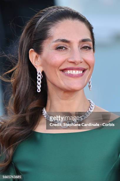Caterina Murino attends a red carpet for the movie "Enea" at the 80th Venice International Film Festival on September 05, 2023 in Venice, Italy.