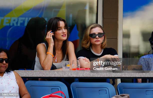 Kate Harrison and Chloe Grace Moretz are seen at the 2023 US Open