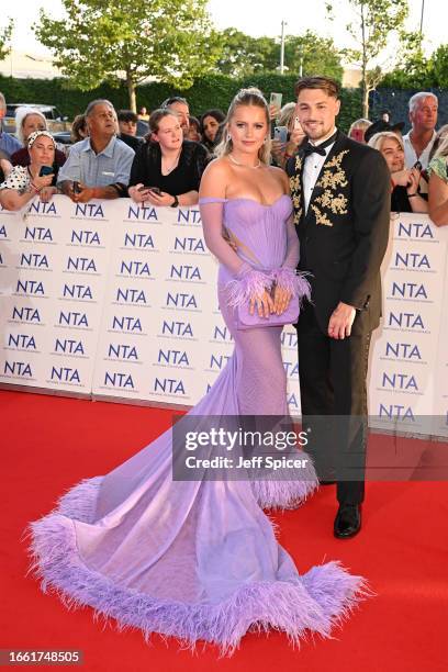 Tasha Ghouri and Andrew Le Page attend the National Television Awards 2023 at The O2 Arena on September 05, 2023 in London, England.