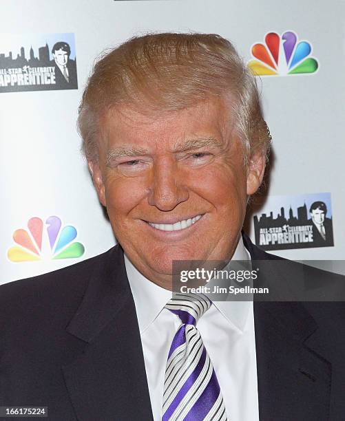 Donald Trump attends the "Celebrity Apprentice All-Star" event at Trump Tower on April 9, 2013 in New York City.