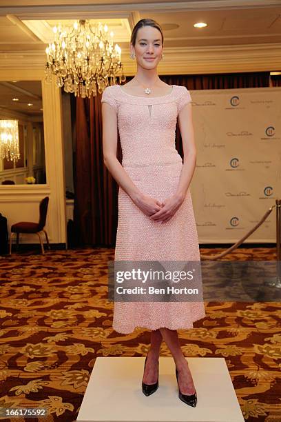 Model Stacy Lobb attends The Colleagues' 25th annual spring luncheon honoring Wallis Annenberg at the Beverly Wilshire Four Seasons Hotel on April 9,...