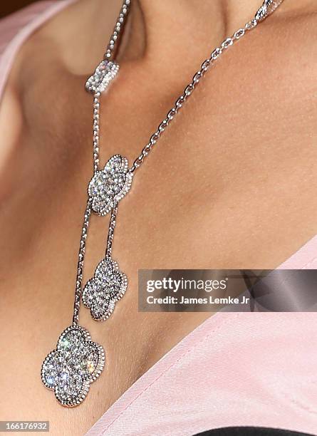 Beth Ostendorf models Oscar de la Renta for The Colleagues 25th annual spring luncheon honoring Wallis Annenberg held at the Beverly Wilshire Four...