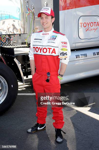 Actor Jackson Rathbone attends the 2013 Toyota Pro/Celebrity Race press practice day on April 9, 2013 in Long Beach, California.
