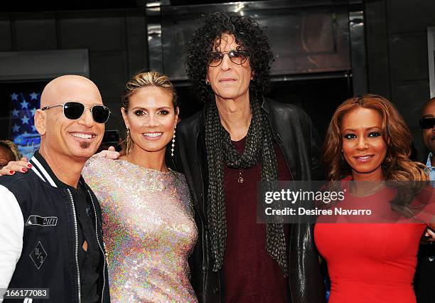 America's Got Talent" judges Howie Mandel, Heidi Klum, Howard Stern and Mel B attend "America's Got Talent" season 8 meet the judges red carpet event...