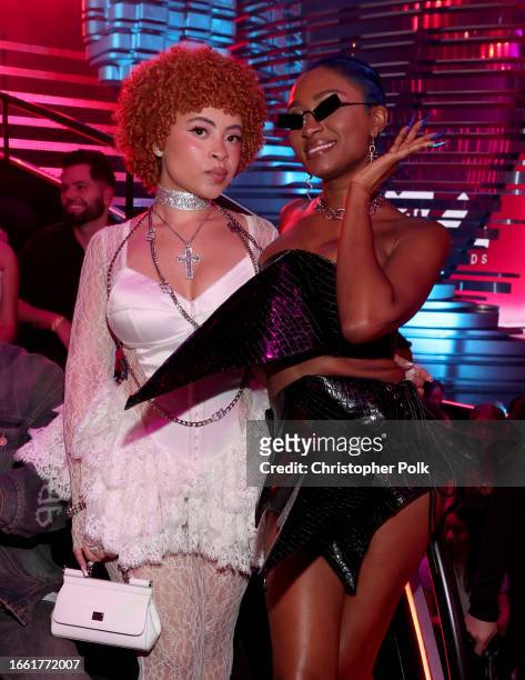 Ice Spice and Sonyae Elise at the 2023 MTV Video Music Awards held at Prudential Center on September 12, 2023 in Newark, New Jersey.