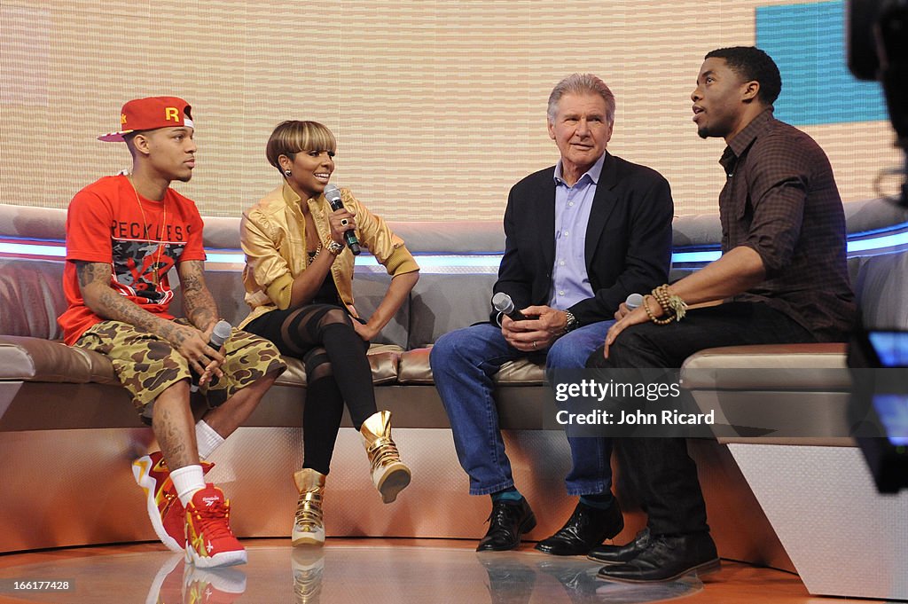 Harrison Ford, Chad Boseman And Cassie Visit BET's 106 & Park