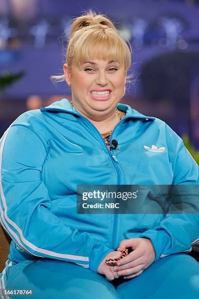 Episode 4441 -- Pictured: Actress Rebel Wilson during an interview on April 9, 2013 --