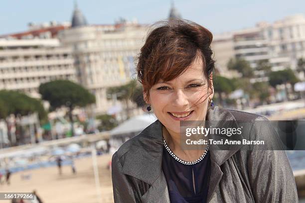 Cecilia Hornus attends the "Marseille" photocall on April 9, 2013 in Cannes, France.