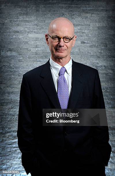 James Hughes-Hallett, chairman of John Swire & Sons Ltd., poses for a portrait in Singapore, on Tuesday, April 9, 2013. Hong Kong home prices, the...