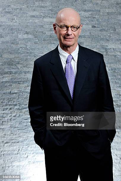 James Hughes-Hallett, chairman of John Swire & Sons Ltd., poses for a portrait in Singapore, on Tuesday, April 9, 2013. Hong Kong home prices, the...