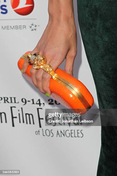 Pooja Kumar attends the 11th annual Indian Film Festival of Los Angeles Opening Night Gala for "Gangs Of Wasseypur" at ArcLight Hollywood on April 9,...