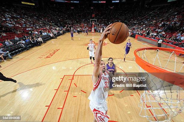 Francisco Garcia of the Houston Rockets shoots the ball against the Phoenix Suns on April 9, 2013 at the Toyota Center in Houston, Texas. NOTE TO...