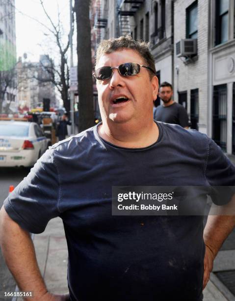 Actor John Scurti seen on April 9, 2013 in New York City.