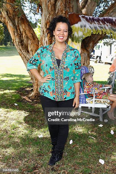 Mahalia Barnes attends the Camilla show during Mercedes-Benz Fashion Week Australia Spring/Summer 2013/14 at Centennial Park on April 10, 2013 in...