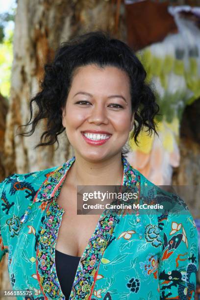Mahalia Barnes attends the Camilla show during Mercedes-Benz Fashion Week Australia Spring/Summer 2013/14 at Centennial Park on April 10, 2013 in...