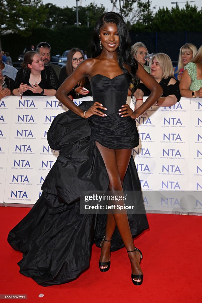 Leomie Anderson attends the National Television Awards 2023 at The O2
