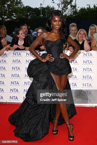 Leomie Anderson attends the National Television Awards 2023 at The O2 Arena on September 05, 2023 in London, England.